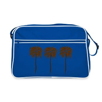 Three Palm Trees - Retro Bag - blue/white - Front