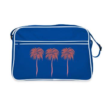 Palm trees - Retro Bag - blue/white - Front