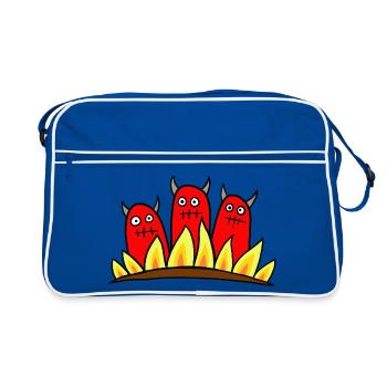 3 Devils - Retro Bag - blue/white - Front