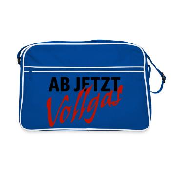 Dorénavant, à fond - bonnes intentions - Sac Retro - bleu/blanc - Devant