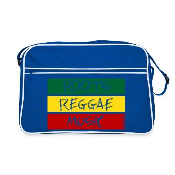 Roots-Reggae-Musik - Retro Tasche - Blau/Weiß - Vorne