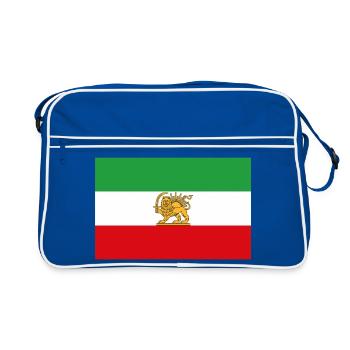 Drapeau Lion et Soleil d’Iran Historique - Sac Retro - bleu/blanc - Devant