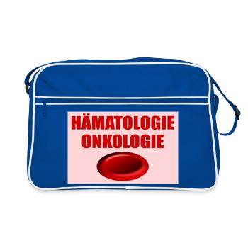 Hämatologie Onkologie Blutzelle - Retro Tasche - Blau/Weiß - Vorne
