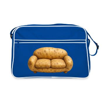    COUCH POTATO - Retro Tasche - Blau/Weiß - Vorne