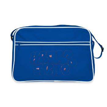 Karlsruhe Throw up - Retro Tasche - Blau/Weiß - Vorne