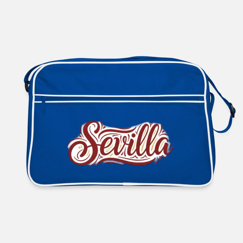 Sevilla Vintage Script Tee Retro Tasche
