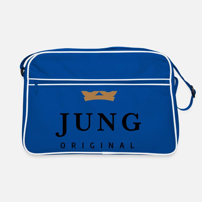 Jung - Retro Tasche - Blau/Weiß
