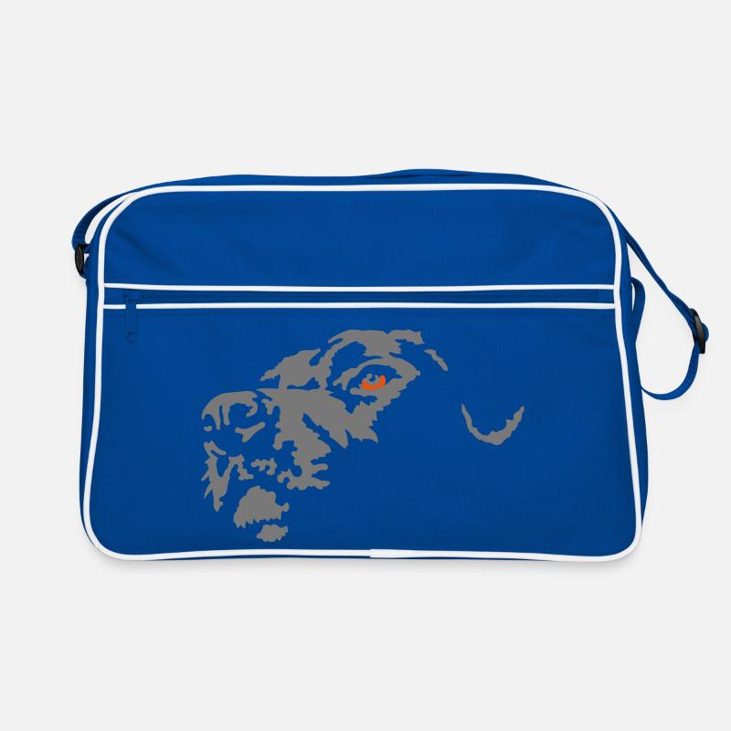 Chat - Sac Retro - bleu/blanc