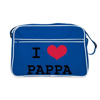 I Love Pappa - Sac Retro - bleu/blanc - Devant