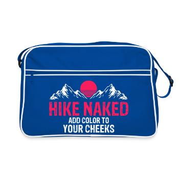 Humour de randonnée audacieux Ajoutez une couleur effrontée à votre sentier - Sac Retro - bleu/blanc - Devant