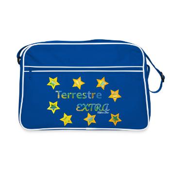 Terrestre Extra - Sac Retro - bleu/blanc - Devant