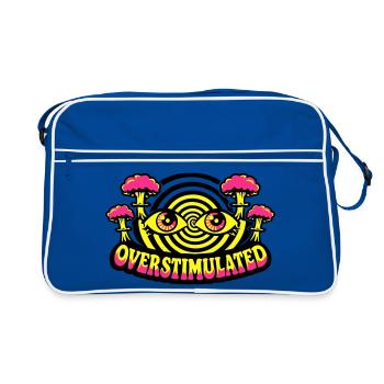 Overstimulated Psychedelic Eyes - Retro Bag - blue/white - Front