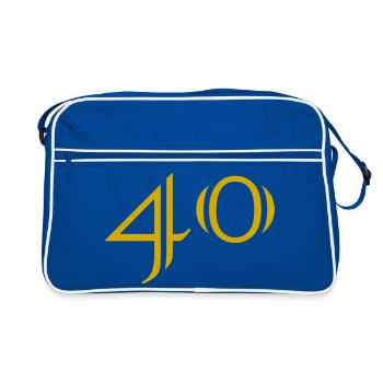 40. 40 YEARS. 40th ANNIVERSARY. 40 YEARS ANNIVERSARY. - Retro Bag - blue/white - Front