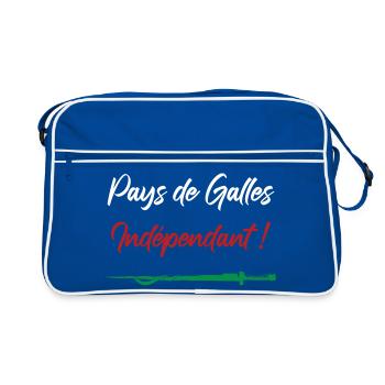 Pays de Galles Indépendant ! Perceval - Sac Retro - bleu/blanc - Devant