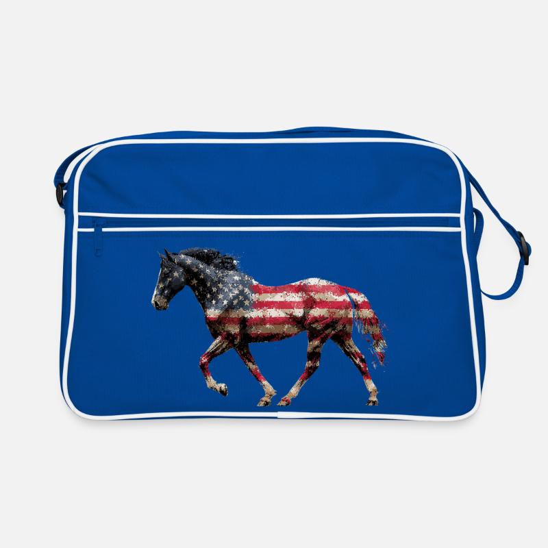 Drapeau des États-Unis de cheval Sac Retro