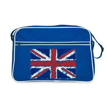 Union Flag Sketch - Retro Bag - blue/white - Front