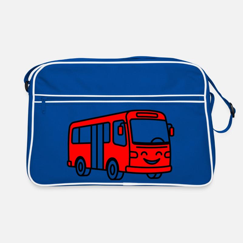 bus cartoon Retro Bag