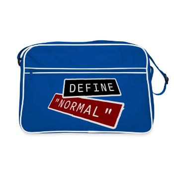 Définir le graphique sarcastique drôle normal - Sac Retro - bleu/blanc - Devant