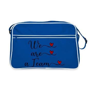 We are a Team Team Unity Design with a Heart - Retro Bag - blue/white - Front