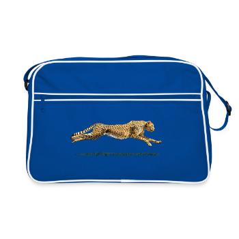Leopard - Retro Bag - blue/white - Front