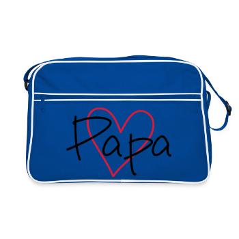 Heart Papa Papamotiv - Retro Bag - blue/white - Front