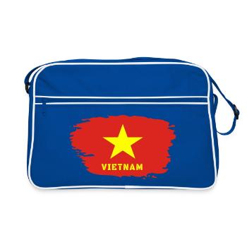 Vietnam drapeau / Cadeau Hanoi Asie Asie du Sud-Est - Sac Retro - bleu/blanc - Devant