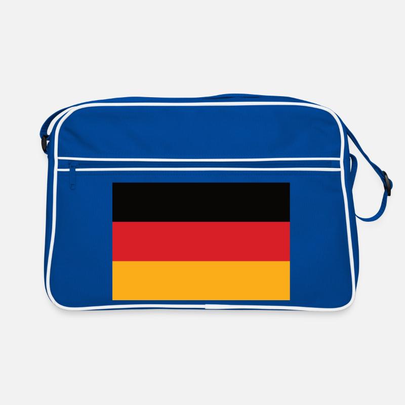 Drapeau tricolore de l’Allemagne - Sac Retro - bleu/blanc