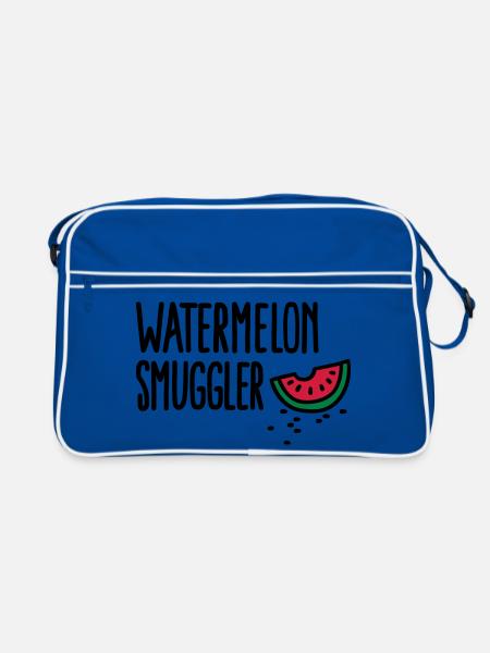 Watermelon smuggler - Retro Tasche - Blau/Weiß - Vorne