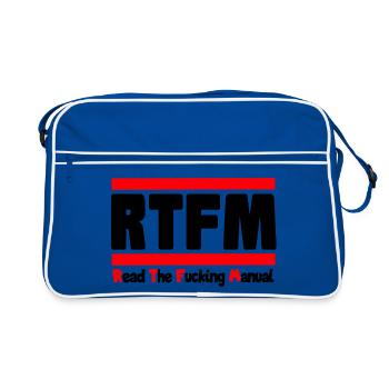 Lisez le mode d’emploi! Lisez le manuel! * - Sac Retro - bleu/blanc - Devant