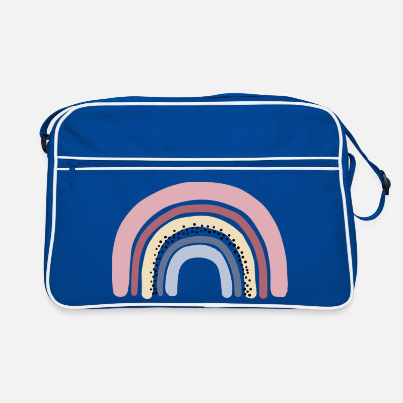 Pastel arc-en-ciel Sac Retro