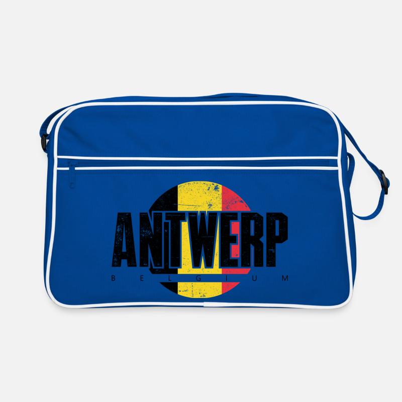 We Emblem Split Gelb Rot Retro Tasche
