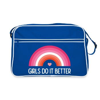 LGBTQ Pride Month - Girls Do it better - Retro Bag - blue/white - Front