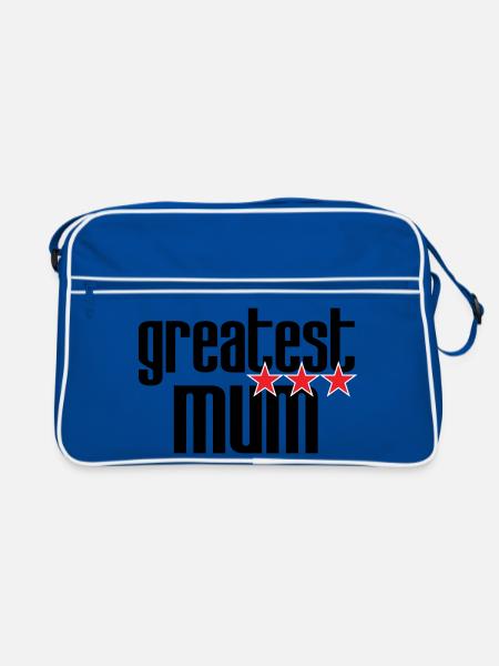 Best Mom - Mother's Day - Retro Bag - blue/white - Front