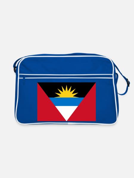 Antigua und Barbuda - Retro Tasche - Blau/Weiß