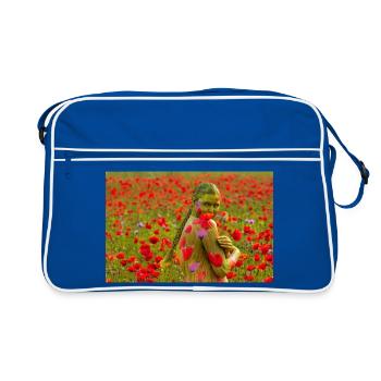 NatureArt RED POPPY - Sac Retro - bleu/blanc - Devant