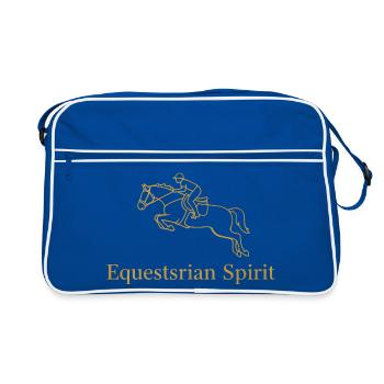 Elegant show jumper in gold line - Retro Bag - blue/white - Front