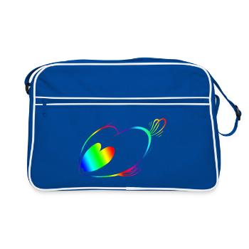 Regenbogen-Geschwindigkeitstricker - Retro Tasche - Blau/Weiß - Vorne