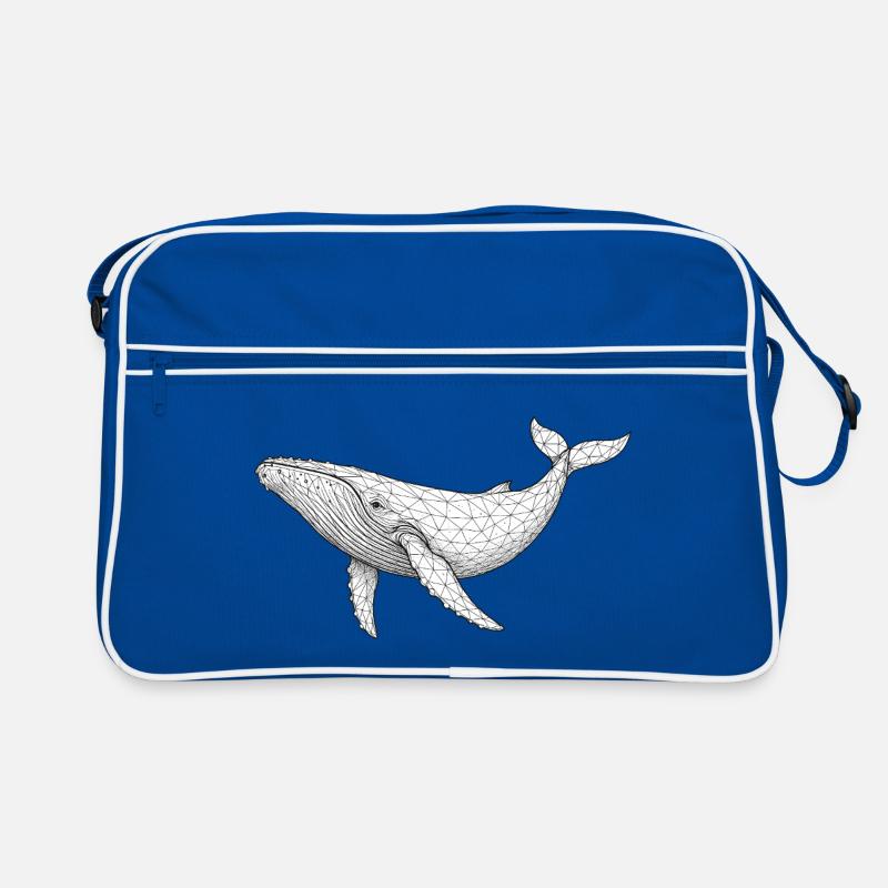 Polygone géométrique de la baleine Sac Retro
