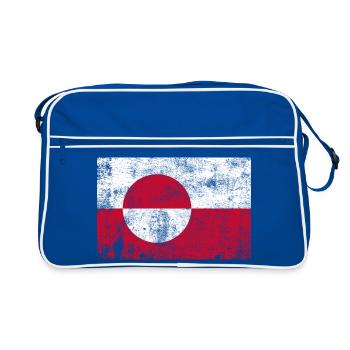 Groenland / Drapeau du Groenland Grunge Rétro Vintage - Sac Retro - bleu/blanc - Devant
