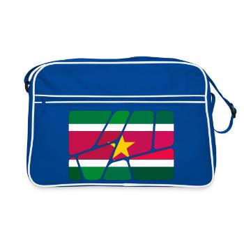 Drapeau du Suriname - Sac Retro - bleu/blanc - Devant
