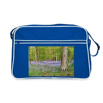 Woodland Bluebell Dawn - Retro Bag - blue/white - Front