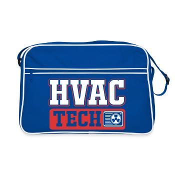 Technicien en climatisation de chauffage Technicien en réfrigération - Sac Retro - bleu/blanc - Devant
