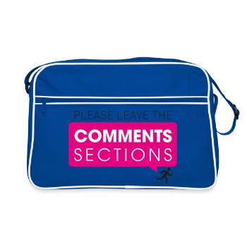 Please Leave The Comments Section - Retro Bag - blue/white - Front