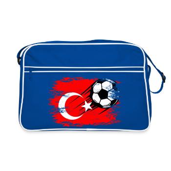 Football drapeau turc utilisé - Sac Retro - bleu/blanc - Devant