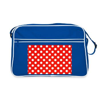 Red Polka Dot Pattern - Retro Bag - blue/white - Front