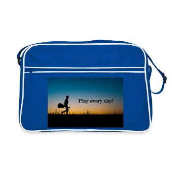 Jouez tous les jours Lumière du soir - Sac Retro - bleu/blanc - Devant
