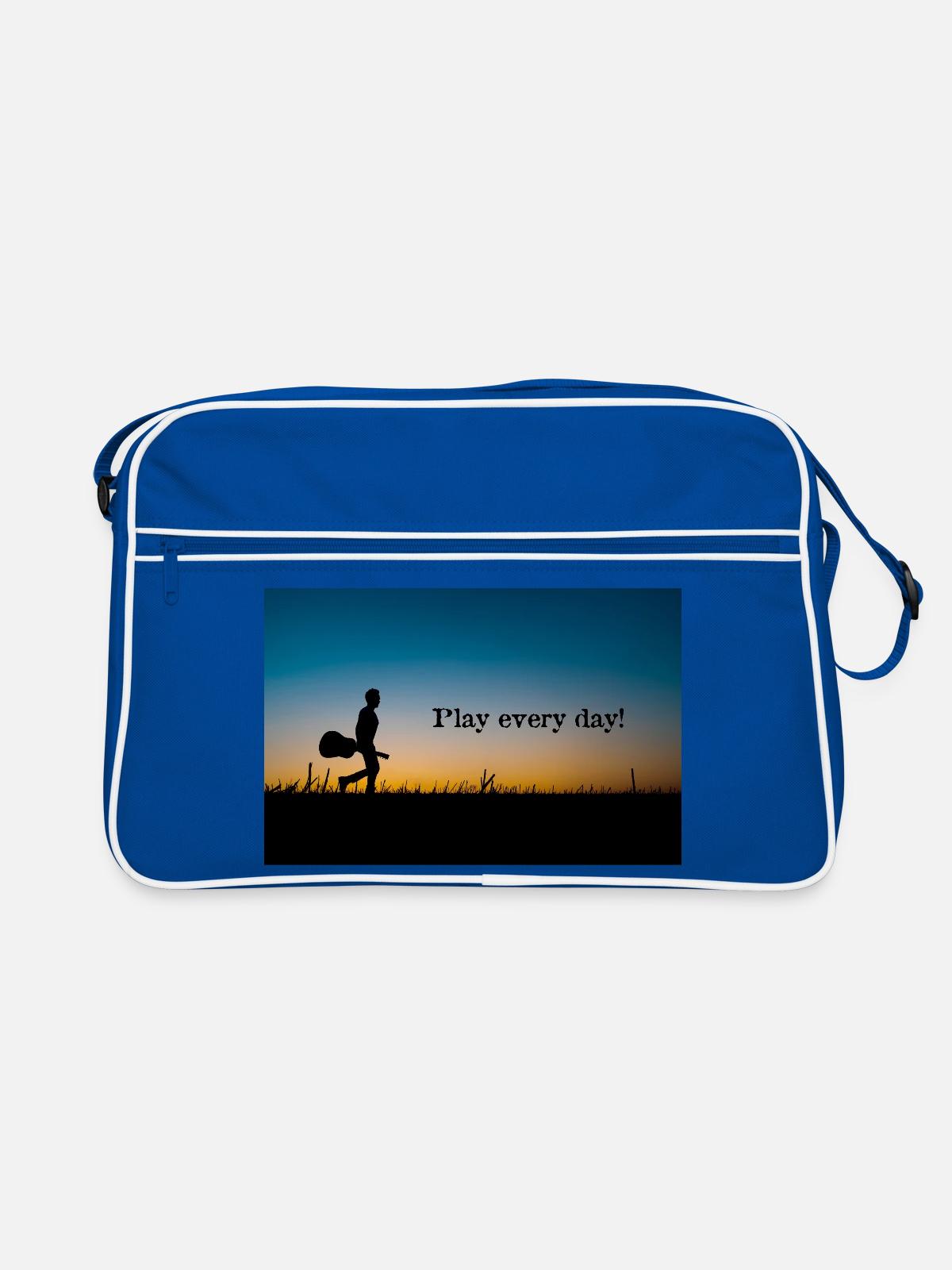 Play every day Evening light - Retro Bag - blue/white - Front