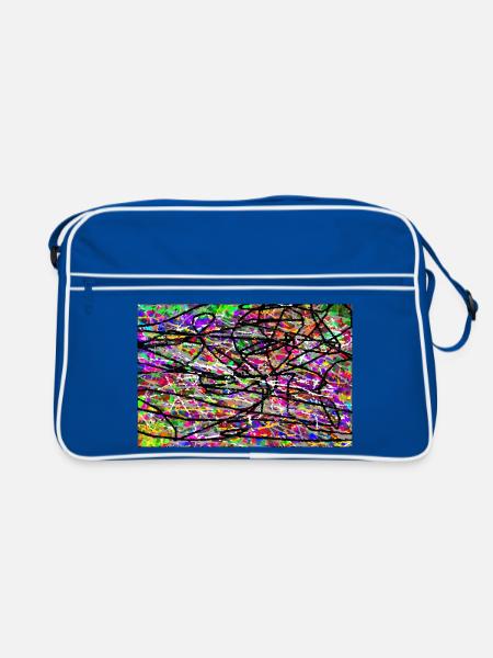 spljkathps - Retro Tasche - Blau/Weiß