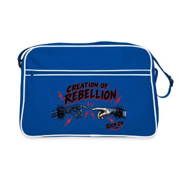 Entstehung des Aufstands - Retro Tasche - Blau/Weiß - Vorne