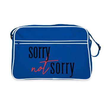 Sorry Not sorry  - Retro Tasche - Blau/Weiß - Vorne